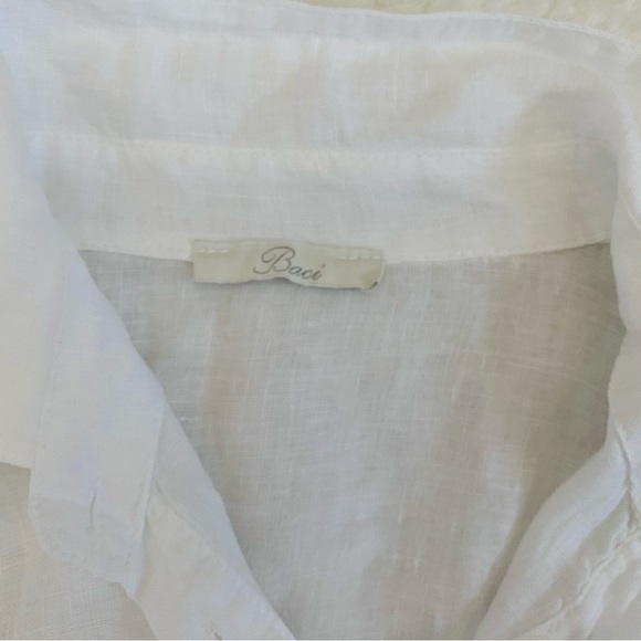 Baci, 100% Linen, Oversized Top, Large, White, Use. - Picture 6 of 9